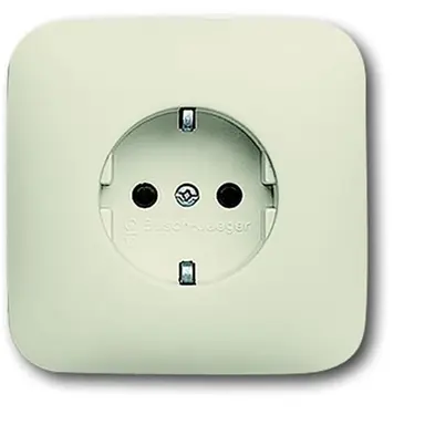 Busch-Jaeger 20 EUJ-212-503 wandcontactdoos randaarde volle afdekplaat Standaard SI