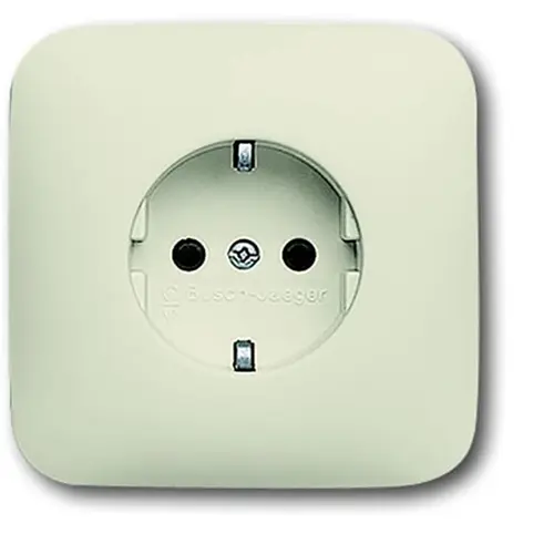 Busch-Jaeger 20 EUJ-212-503 wandcontactdoos randaarde volle afdekplaat Standaard SI