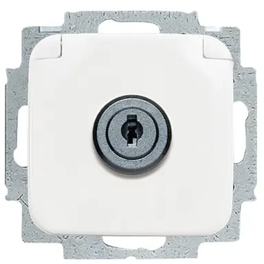 Busch-Jaeger 20 EUKSL-214-101 wandcontactdoos randaarde sleutelslot Reflex SI