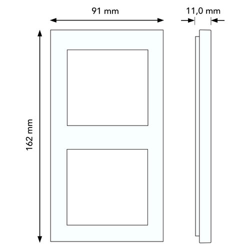 Busch-Jaeger 1722-286 afdekraam 2-voudig Axcent groen