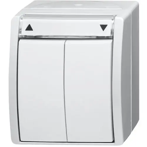 Busch-Jaeger 2601/4 W-54 jaloezieschakelaar opbouw Ocean IP44 alpinwit