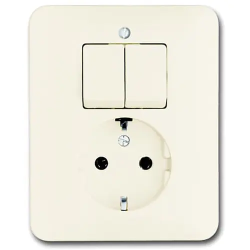 Busch-Jaeger 4310/5 EUJ-212-503 combinatie serieschakelaar/wandcontactdoos randaarde SI