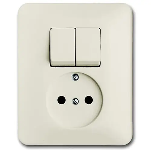 Busch-Jaeger 4310/5 UJ-212-503 combinatie serieschakelaar/wandcontactdoos zonder randaarde