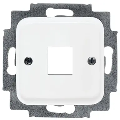 Busch-Jaeger 2561-214 centraalplaat + draagring 1x modular jack Reflex SI