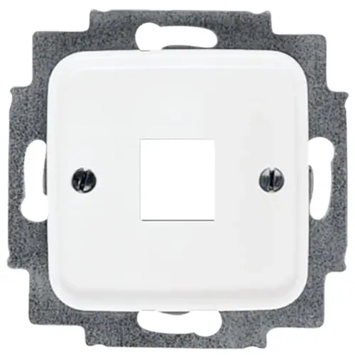 Busch-Jaeger 2561-214 centraalplaat + draagring 1x modular jack Reflex SI