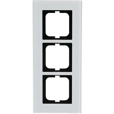 Busch-Jaeger 1723-811 afdekraam 3-voudig Carat wit glas