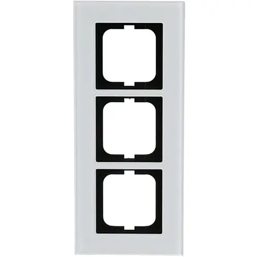 Busch-Jaeger 1723-811 afdekraam 3-voudig Carat wit glas