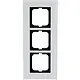 Busch-Jaeger 1723-811 afdekraam 3-voudig Carat wit glas