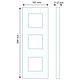 Busch-Jaeger 1723-811 afdekraam 3-voudig Carat wit glas
