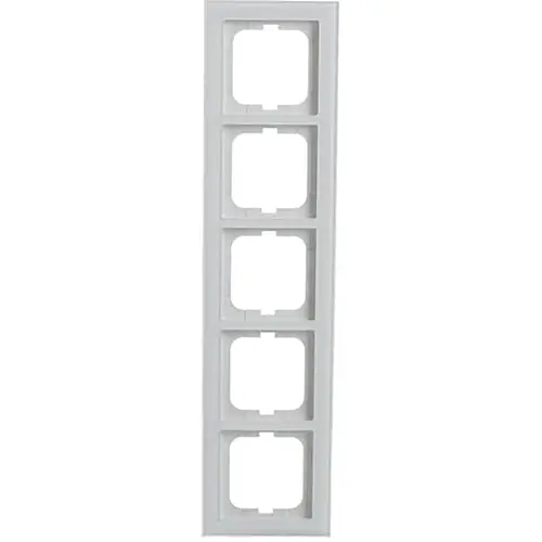 Busch-Jaeger 1725-280 afdekraam 5-voudig Axcent glas wit