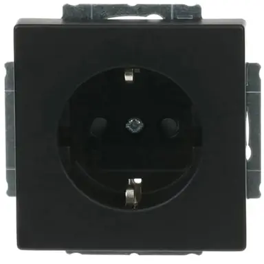 Busch-Jaeger 2300 EUCB-885 wandcontactdoos randaarde kindveilig schroefklem Future Linear zwart mat