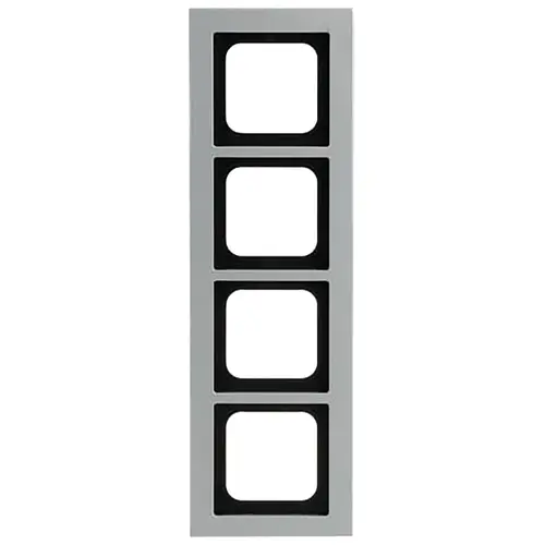 Busch-Jaeger 1724-276 afdekraam 4-voudig Axcent titanium