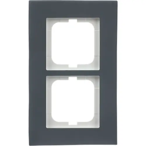 Busch-Jaeger 1722-815 afdekraam 2-voudig Carat porselein antraciet