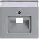 Busch-Jaeger 1803-83 centraalplaat RJ45 wandcontactdoos 1-voudig aluzilver mat
