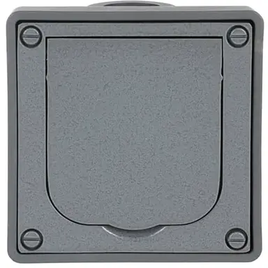 Busch-Jaeger 20 EFDB2 inbouwbehuizing met RA wcd en klapdeksel 86 x 86 x 58 mm voor wandmontage