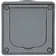 Busch-Jaeger 20 EFDB2 inbouwbehuizing met RA wcd en klapdeksel 86 x 86 x 58 mm voor wandmontage