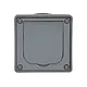 Busch-Jaeger 20 EFDB2 inbouwbehuizing met RA wcd en klapdeksel 86 x 86 x 58 mm voor wandmontage