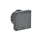Busch-Jaeger 20 EFDB2 inbouwbehuizing met RA wcd en klapdeksel 86 x 86 x 58 mm voor wandmontage