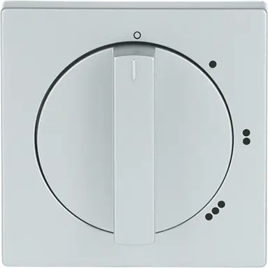 Busch-Jaeger 2542 DR/01-83 draaiknop driestandenschakelaar met nulstand Future Linear aluzilver mat