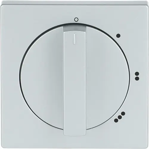 Busch-Jaeger 2542 DR/01-83 draaiknop driestandenschakelaar met nulstand Future Linear aluzilver mat