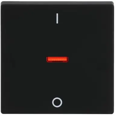 Busch-Jaeger 1788-885 schakelwip controlevenster rood 2-polig en 3-polig Future Linear zwart mat