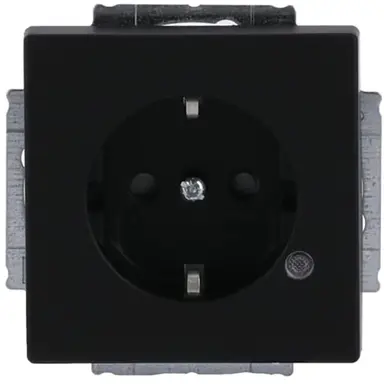 Busch-Jaeger 20 EUCBL-885 wandcontactdoos randaarde met LED Future Linear zwart mat