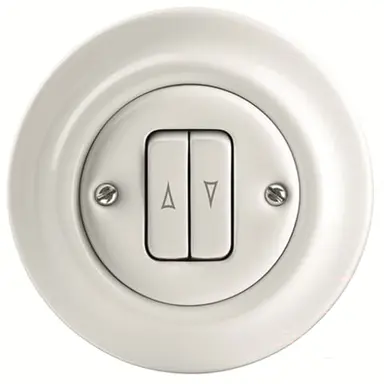 Busch-Jaeger 2022/4 UJ-64 jaloezie-impulsdrukker 1-polig porselein Decento