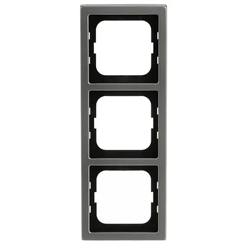 Busch-Jaeger 1723-866K afdekraam 3-voudig Pure Stainless Steel