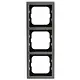 Busch-Jaeger 1723-866K afdekraam 3-voudig Pure Stainless Steel