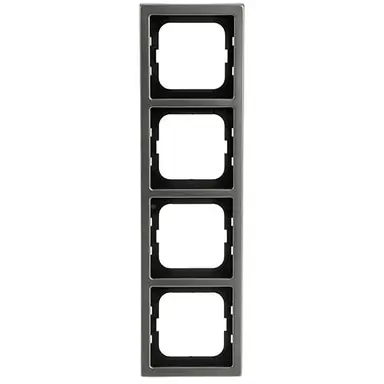 Busch-Jaeger 1724-866K afdekraam 4-voudig Pure Stainless Steel