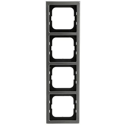 Busch-Jaeger 1724-866K afdekraam 4-voudig Pure Stainless Steel