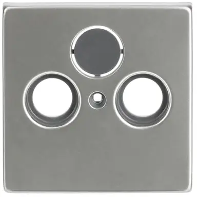 Busch-Jaeger 1743-866 centraalplaat antenne / COAX wandcontactdoos Pure Stainless Steel