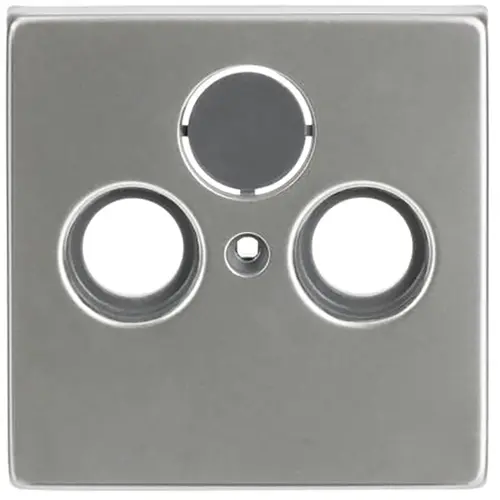 Busch-Jaeger 1743-866 centraalplaat antenne / COAX wandcontactdoos Pure Stainless Steel