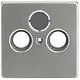 Busch-Jaeger 1743-866 centraalplaat antenne / COAX wandcontactdoos Pure Stainless Steel