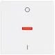 Busch-Jaeger 1788-84 schakelwip met rood controlevenster en opdruk 0–1 Future Linear studiowit glans