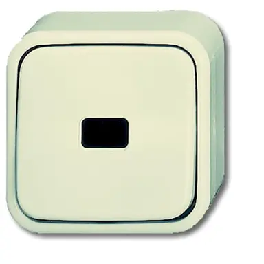 Busch-Jaeger 2621 AP/11-503 wip-impulsdrukker 1-polig maakcontact opbouw AP plus creme