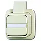 Busch-Jaeger 2601/6 NAPJ wisselschakelaar met tekstvlak K/P-25 opbouw AP plus creme