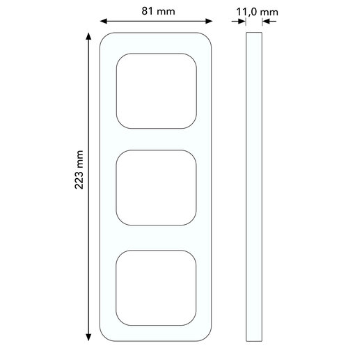 Busch-Jaeger 2513-214 afdekraam 3-voudig Reflex SI