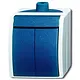 Busch-Jaeger 2601/5 W-53-503 serieschakelaar opbouw Ocean IP44 grijs/blauw