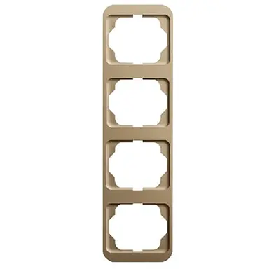 Busch-Jaeger 1734-21 afdekraam 4-voudig verticaal Alpha Nea brons OP=OP