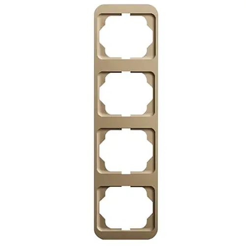 Busch-Jaeger 1734-21 afdekraam 4-voudig verticaal Alpha Nea brons OP=OP