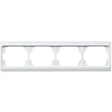 Busch-Jaeger 1724 KA-24G afdekraam 4-voudig Horizontaal Alpha Exclusive studiowit glans OP=OP