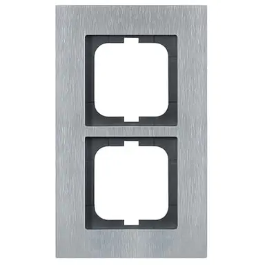 Busch-Jaeger 1722-860 afdekraam 2-voudig Carat edelstaal