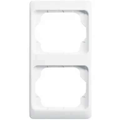 Busch-Jaeger 1732 KA-24G afdekraam 2-voudig Verticaal Alpha Exclusive studiowit glans OP=OP