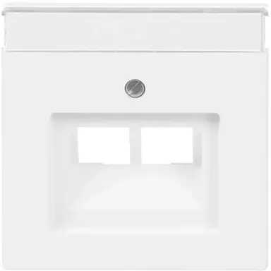 Busch-Jaeger 1803-02-884 centraalplaat RJ45 wandcontactdoos 2-voudig studiowit mat
