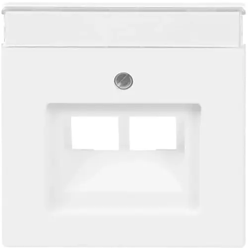 Busch-Jaeger 1803-02-884 centraalplaat RJ45 wandcontactdoos 2-voudig studiowit mat