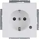 Busch-Jaeger 20 EUCBL-884 wandcontactdoos randaarde kindveilig met LED controleverlichting Future Linear studiowit mat