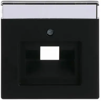 Busch-Jaeger 1803-885 centraalplaat RJ45 wandcontactdoos zwart mat