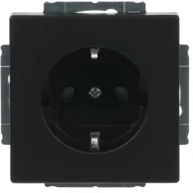 Busch-Jaeger 20 EUCKS-885 wandcontactdoos randaarde kindveilig Future Linear zwart mat