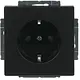Busch-Jaeger 20 EUCKS-885 wandcontactdoos randaarde kindveilig Future Linear zwart mat